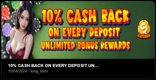 10% Cashback on Every Deposit